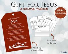 a christmas gift for jesus is shown with the instructions to make it look like they have been