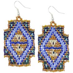 Trendy and tribal-inspired, the Mayan Pyramid Beaded Earrings make a bold statement. Perfect for pairing with summer whites or denim for a great boho look. Made by women artisans of La Casa in Guatemala. Glass beads, cotton thread, & silver-tone base metal French hook 2.5" H x 1.25" W(3.1 x 6.6 cm) Handmade in & fairly traded from Guatemala Paw Print Jewelry, Spirit Clothing, Fair Trade Clothing, Ribbon Jewelry, Fair Trade Jewelry, Printed Jewelry, Sleep And Loungewear, Boho Look, Women Artisans