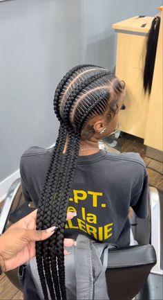 4 Feed In Braids Hairstyles, 4 Stitch Braids, 4 Feed In Braids, Black Kids Braids Hairstyles, Weave Ponytail Hairstyles, Black Hair Extensions