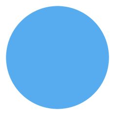 a blue circle on a white background that is not in the shape of a circle