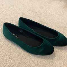 Asos Green Flat Never Worn Womens Dress Flats, Green Ballet Flats, Forest Green Wedding, Green Flats, Asos Shoes, Wedding Shoes Flats, Dress Flats, Green Wedding Shoes, Flat Color