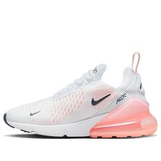 AH6789-110 Womens Nike Air Max 270, Nike Shoes Women Fashion, Shoes For School, White Nike Shoes, Nike Fashion Shoes, Cute Nike Outfits, Preppy Shoes, Pretty Shoes Sneakers, Affordable Shoes