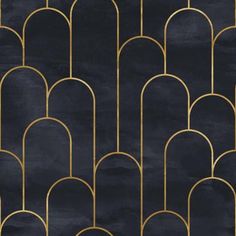 an art deco wallpaper with black and gold lines