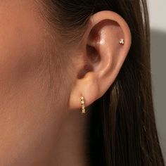 Add some minimal glam to your ear stack with our Diamond Pavé Vermeil Huggies. Crafted from 18k gold over sterling silver, these huggie earrings feature real, slightly included round-cut diamonds on the front and back. For a full ear stack, pair these small gold hoops with our Bold Vermeil Hoop Earrings. Yellow Gold Huggie Cartilage Earrings With Diamond Accents, Yellow Gold Cubic Zirconia Huggie Cartilage Earrings, Yellow Gold Sterling Silver Huggie Diamond Earrings, Minimalist Tarnish-resistant Huggie Diamond Earrings, Minimalist Diamond Huggie Earrings Hypoallergenic, Minimalist Yellow Gold Huggie Earrings With Diamond Accents, Minimalist Everyday Huggie Earrings With Diamond Accents, Minimalist Yellow Gold Cartilage Earrings With Prong Setting, Gold Minimalist Huggie Earrings With Diamond Accents