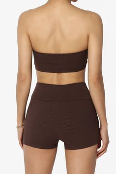 Stay stylish and comfortable with this Women's Ribbed Bandeau Top and High-Waisted Shorts Set.Perfect for summer beachwear or casual lounging, the stretchy, ribbed fabric ensures a snug fit.Ideal for warm-weather outings, vacations, or poolside days.Sweetheart Neckline Crop Top: Flattering, ribbed knit for a stylish summer look.Biker Short Leggings: High-waisted, tight ribbed fabric for anti-cellulite and a sleek fit.Tight Ribbed Knit Material: Soft, stretchy, and perfect for casual outings or w Summer Yoga Activewear With Ribbed Detail, Ribbed Bottoms For Beach Summer, High Stretch Summer Crop Top For Loungewear, High Stretch Crop Top For Summer Loungewear, Summer Fitted Activewear With Ribbed Waistband, Ribbed Beachwear Bottoms For Summer, Stretch Solid Color Tube Top For Beach Season, Summer Stretch Activewear For Loungewear, High Stretch Biker Shorts For Summer Loungewear