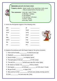 worksheet for reading and writing in english with pictures on the page, which is also