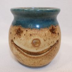 Hand Made Signed Pottery Smiley Face Jack-O-Lantern Votive Candle Holder Luminary. Drip Glazed, signed "BWS" on the bottom. Excellent condition,  no chips, scratches or cracks.  CLEAN! See photos for details. Plant Planters, Votive Candle Holder, Votive Candle, Votive Candle Holders, Jack O, Votive Candles, Smile Face, Smiley Face, Jack O Lantern