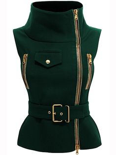 Ladies Waistcoat, Womens Waistcoat, Chique Outfits, Moto Style, Sleeveless Jacket, Alexander Mcqueen, Cool Outfits, Alexander