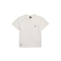 a white t - shirt with a pocket on the chest