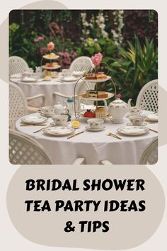 Bridal Shower Tea Party Ideas & Tips Bridal Shower Tea Party Table Set Up, Tea Party Centerpiece Ideas Diy, Tea Party Shower Bridal, Bridal Shower Tea Party Decorations, Bridal Tea Party Ideas, Tea Party Centerpiece Ideas, Classy Bridal Shower Ideas Decor, Tea Party Decor Ideas, Bridal Shower Tea Party Ideas