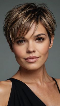 Glamorous Short Layered Haircuts for Short Layered Shag with Curtain Bangs 🌺 Layered Shag With Curtain Bangs, Short Layered Shag, Shag With Curtain Bangs, Layered Shag, Chic Haircut, Short Red Hair