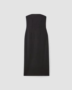 The Dream Strapless Dress Black – Everlane Formal Fitted Strapless Dress With Back Zipper, Fitted Strapless Dress With Back Zipper For Formal Occasions, Fitted Maxi Dress With Straight Neckline For Gala, Sleek Maxi Dress With Straight Neckline For Date Night, Fitted Bandeau Evening Dress, Fitted Bandeau Maxi Dress For Gala, Midi Dress With Straight Neckline And Back Zipper, Classic Maxi Evening Dress, Classic Dress With Straight Neckline For Date Night