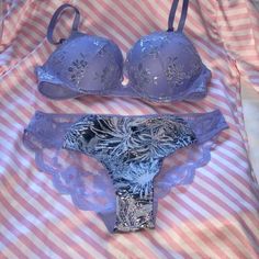 Dream Angels 32c Bra + Matching Panty Small Matching Bra And Thong, Bra And Panties On Hangers, Bras And Panties Images, Panties On Bed, Panties Bra, Bra Organization, Green Bras, Strappy Bralette, Coverage Bras