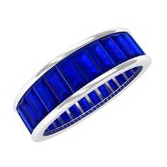 Product Details Step into a world of enchanting elegance with this Full Eternity Band Ring. Symbolizing endless love and commitment, the deep blue Baguette Shape Lab Created Blue Sapphire gemstones are set in Channel Setting. Embrace the fusion of luxury and sustainability with this exquisite Wedding Eternity Band, a testament to both modern craftsmanship and enduring style. Product Information SKU SHP-RINGS052176514 Width 1.5 mm Height 5.5 mm Weight 3.36 gm (Approximate) LAB CREATED BLUE SAPPHIRE INFORMATION No.of Stones 30 Pieces Total Weight 5.94 Carat (Approximate) Dimension(approx) Baguette-2X4 mm-30 Pcs Color Blue Cut Brilliant Shape Baguette Setting Type Channel Setting Quality Grade AAAA View More Product Parent Collection Handle eternity-rings Eternity Rings, Channel Setting, Eternity Band Ring, Endless Love, Eternity Band, Sapphire Gemstone, The Deep, Eternity Bands, Eternity Ring