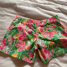 Bright Color. Pull On Shorts Nwt Pull On Shorts, Lilly Pulitzer Shorts, Bright Color, Ocean View, Lilly Pulitzer, Pear, Green, Pink, Women Shopping