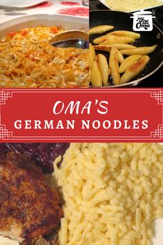 Oma's German Noodles & Rice ~ Nudeln und Reis German Noodles Recipes, German Cuisine Recipes, German Noodles, Best German Food, Ibs Friendly Food, Kid Friendly Dinners, German Christmas Food, Kid Friendly Meals Dinner, German Things