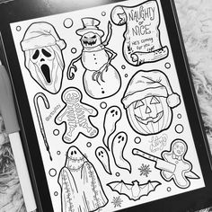 a coloring book with halloween stickers on it