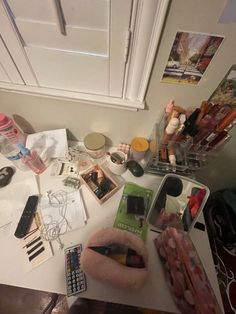 Messy Makeup Vanity Aesthetic, Makeup Messy Table, Addi Core, Messy Makeup Aesthetic, Selfcare Era