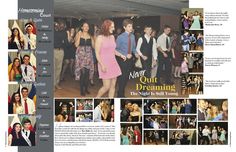 an image of people dancing in a dance hall with pictures on the front and back