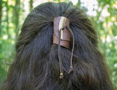 Leather Hair Cuff, Viking Leather Hair Wrap, Viking Hair Pin, Hair Accessories For Men, Mens Hair Accessories, Leather Hair Tie, Viking Hair Styles, Leather Hair Wrap, Lock Accessories