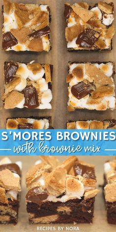 s'mores brownies with brownie mix