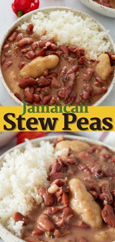 this is an image of jamaican stew peas