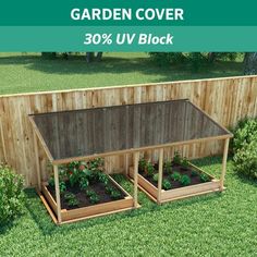 the garden cover is 30 % v block