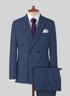 Opt for an iconic piece by donning our Naples Pacific Blue Tweed Double Breasted Suit, which halts the search for a sartorial pleasure. Further, hunt the stylish warmth with our suit, crafted from pure wool cloth, which brings a plush, sturdy finish that draws a generous draping with a solid finish over a blue tone. #studiosuits #menwithstyle #tweed #tweedsuit #doublebreastedsuit #naples #fashionforman #tailoringservice #bespoke Teal Blue Suit, Tweed Suit, Stylish Suit, Persian Blue, Blue Tweed, Smart Dress, Blue Tone, Tweed Suits, Formal Dinner