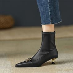 As low as $59.00 Low Heel Ankle Boots, Ankle Boots For Women, Sock Boots, Womens Stilettos, Heel Ankle Boots, Classic Elegant, Boots For Women, Kitten Heel, Heeled Ankle Boots