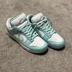 There Is Nothing Wrong With These. I Just Don’t Wear Them Enough To Keep. I Have Original Box From Time Of Purchase. These Are Great Shoes. Shoes Nike Dunks, Teal Color, Shoes Nike, Teal Colors, Nike Dunks, Just Don, Womens Shoes Sneakers, Nike Shoes, Nike Women