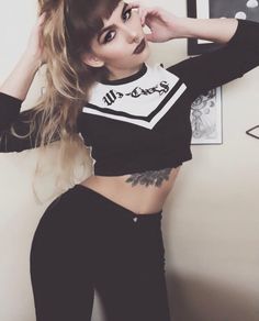 “W•I•T•C•H•E•S” #witch #witchy #cheerleader Cheerleading, Witch, Sense, Fashion Outfits, Crop Tops, Women's Top, How To Wear, Clothes