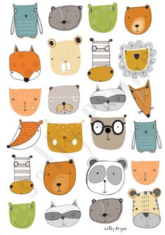 an image of some animal masks on a cell phone screen with the text pretti na web