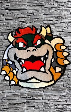 an image of a mascot on the side of a building