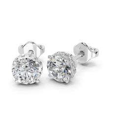 ABOUT SETTING: Round Brilliant Cut Lab Grown Diamond Halo Stud Earrings for women Setting, Featuring a timeless design that securely holds and showcases the brilliance of the solitaire diamond. ABOUT DIAMOND: These earrings feature lab-grown diamonds, guaranteeing they are sourced ethically. The size indicates the total diamond weight of the earring pair or the total weight of both diamonds. REFUND & RETURNS: Enjoy the comfort of a 30-day return policy. If you're not completely satisfied with your earrings, you can return them within 30 days for a full refund. CERTIFICATION: Each of our diamonds over 1 carat comes with an IGI certification, ensuring their quality and authenticity. Additionally, our jewelry pieces are also certified by IGI. This guarantees that you receive not only beautifu Formal Bridal Earrings With Vvs Clarity, Round Shape, Dazzling Bridal Earrings With Vvs Clarity, Formal Round Bridal Earrings With Vvs Clarity, Diamond Cut Bridal Earrings For Anniversary, White Bridal Earrings With Vvs Clarity, Formal Bridal Earrings With Vvs Clarity, Formal Bridal Earrings With Brilliant Cut, Dazzling Vvs Clarity Bridal Earrings, Dazzling Bridal Earrings