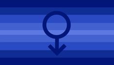 an arrow pointing to the right on a blue and purple striped background with horizontal stripes