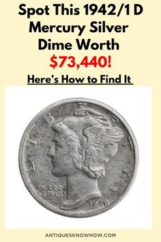 an old dime with the words spot this 1932 / d mercury silver dime worth $ 734 40 here's how to find it