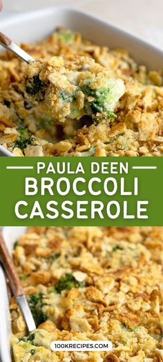 broccoli casserole with text overlay