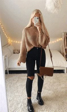 Cute Sweater Outfits, Casual College Outfits, Cold Outfits, Shein Outfits, Trendy Fall Outfits, Inspired Outfits