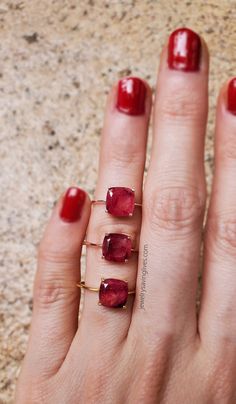 Emerald Cut Ruby Ring As A Gift, Square Cut Ruby Ring In Red, Square Cut Ruby Ring Fine Jewelry, Square Cut Ruby Ring For Wedding, Square Cut Ruby Wedding Ring, Rectangular Red Ruby Ring, Rectangular Ruby Ring Fine Jewelry, Rectangular Ruby Rings For Promise, Rectangular Ruby Promise Ring