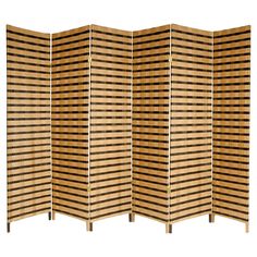 a room divider made out of bamboo strips