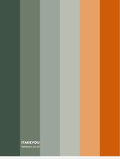 an orange and green color scheme with the words take you