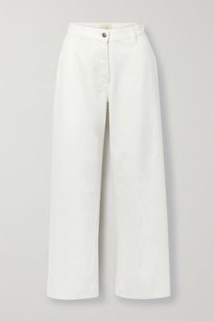 It can sometimes be hard to accurately convey the quiet effortlessness of The Row's clothes - you just know it as soon as you see it. These 'Perseo' jeans are made from rigid white denim and have relaxed, straight legs. The Quiet, Fall Shopping, White Denim, Women Collection, See It, Straight Leg Jeans, White Jeans, Luxury Design, The Row