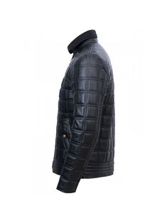 Be in style this season and for years to come with our Mens Quilted Leather Jacket from CD D C. Offering an eye catching appearance perfect for any occasion. It is comfortable and warm yet not bulky at all. This Mens padded leather jacket will become your favorite jacket this season. (For Leather Lover's Only) 100% Genuine First Quality Sheepskin Leather Smooth, soft leather, the highest quality Completely lined in polyester Two side flap pockets with snap closure, two inside pockets plus cell p Quilted Leather Jacket, Man Pad, Man Quilt, Aviator Jackets, Quilted Pattern, Motorcycle Leather, Shirt Dress Style, Denim Jacket Women, Leather Outfit