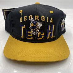 Vintage Georgia Tech Yellowjacket Cardinal Cap 80s Trucker Hat Snapback. Yellow Jacket, Hats Snapback, Accessories Vintage, Georgia Tech, Vintage Sports, Snap Backs, Adjustable Hat, Vintage Accessories, Trucker Hat