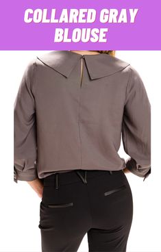 Color: Gray Zipper back Buttons down front and on sleeves Wide collar The model is 5'5 wearing a size XS Runs true to size Recommendation: XS= 0-2 S= 4-6 M= 8 L=10-12 XL= 12-14 Imported 98% Polyester 2% Spandex. #womensfashion #womensfashionstyle #womensfashiontrends Elegant Gray Top With Button Closure, Semi-formal Collared Blouse With Button Closure, Gray Button-up Blouse, Gray Button-up Tops With Pockets, Military Style Collared Top With Button Closure, Grey Blouse, Womens Fashion Trends, Spandex, Top Blouse