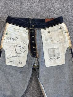 ad eBay - Find many great new & used options and get the best deals for SAMURAI JEANS Toru Nogami Signed 1/20 2009 Selvedge Raw Denim Dark Whiskers 28 at the best online prices at eBay! Free shipping for many products! Recycled Denim Selvedge Jeans In Washed Blue, Salvage Denim, Selvedge Rigid Denim Pants For Streetwear, Samurai Jeans, Selvedge Washed Blue Denim Jeans, Samurai Jeans Denim, Japanese Selvedge Denim, Denim Wear, Denim Jeans Men