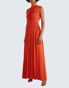 Solid color, Sleeveless, Round collar, Folds, Frills , Color: Orange , Size: 2 Sleeveless Pre-draped Ruched Evening Dress, Pleated Sleeveless Pre-draped Evening Dress, Elegant Sleeveless Midi Dress With Ruched Bodice, Formal Sleeveless Dress With Ruched Bodice, Pre-draped Sleeveless Gala Dress, Sleeveless Pre-draped Evening Maxi Dress, Sleeveless Formal Midi Dress With Ruched Bodice, Formal Sleeveless Midi Dress With Ruched Bodice, Formal Ruched Sleeveless Dress