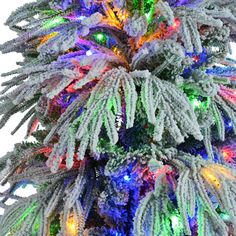 an artificial christmas tree with multicolored lights