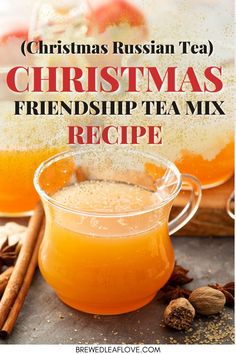 christmas tea recipe with cinnamons and spices