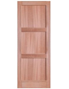 a wooden door with no glass on the top and bottom panel, in light wood